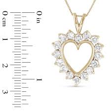 1-1/2 CT. T.W. Diamond Heart Pendant in 14K Gold (I/I1) | Zales