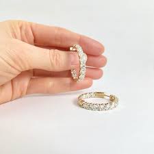 Diamond Hoop Earrings 4.95 ctw — Salvatore & Co.