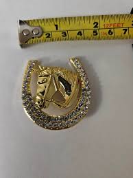Gold Horseshoe Brooch - Etsy