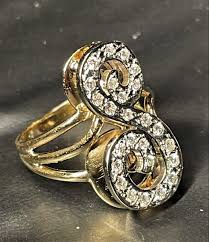 Lady's 14K Yellow & White Gold Pave Diamond Ring -The ...