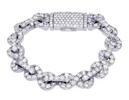 Infinity Linear Links 19 4/5 CT Real Diamond Bracelet White ...