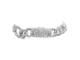 3.69CT Diamond Chain Link Bracelet 14k White Gold - Etsy Israel