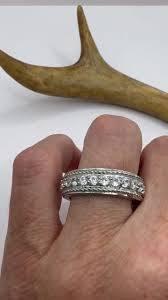 Vintage Crystal Stacking Eternity Promise Ring Engagement ...