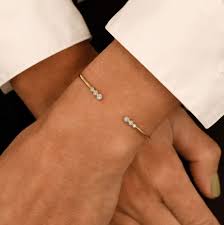 0.70 CT Certified Natural Diamond Bangle Cuff Bracelet 14K ...