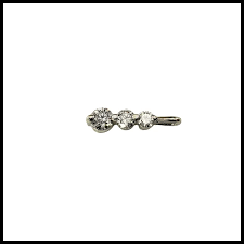 10 Karat White Gold and 3 Diamond Pendant #17047. For Sale ...