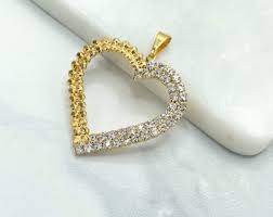 18k Gold Filled Clear Cubic Zirconia One Size and Gold ...