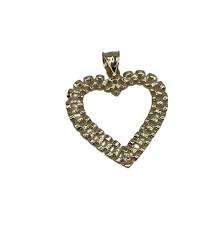 10K Gold RX Open Heart Charm (1”) – Candy Jewelers