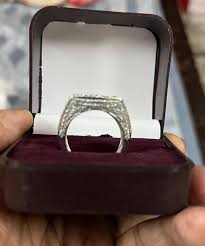 Moissanite Diamond Ring for Men 3.50 Ct VVS1 Clarity 5 Row Wide Band in 925 Sterling Silver Hip Hop Iced Out Jewellery - Etsy