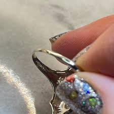 Vintage 18K Art Deco Filigree Diamond Shield Ring Circa 1922 - Etsy