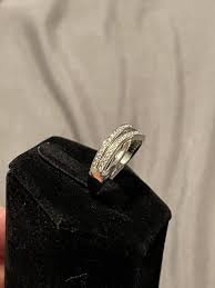 Sterling Silver Criss Cross Cubic Zirconia Ring Size 7 | eBay