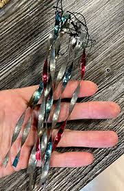 Lot Of 8 Vintage Twisted Aluminum Icicles Christmas ...