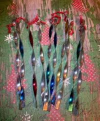 Colorful Vintage Diamond Ray Icicle Ornaments - 1950s Metal ...