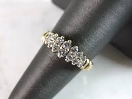 Womens Vintage Estate 14K Yellow Gold Diamond Ring, 4.2g ...