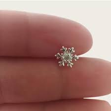 Sterling Silver Earrings,snowflake Earrings,cartilage ...