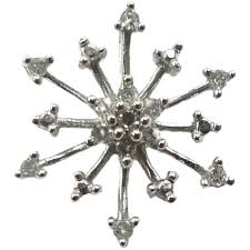 19ctw Diamond Starburst Pendant 10K White Gold *. For Sale ...