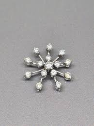 Snow Flake Pendant CZ Starburst Pendant 925 Sterling Silver ...