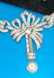 AWESOME VINTAGE JOSEPH MAZER 'LOOK OF REAL' ART DECO RHODIUM PLATED NECKLACE | eBay