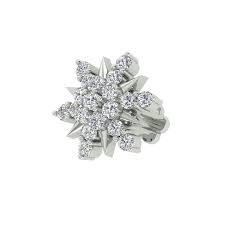 18k White Gold Round Brilliant Cut Petite Diamond Nose Pin ...