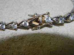 Sterling Silver 'V' Link CZ Tennis Bracelet FAS | eBay