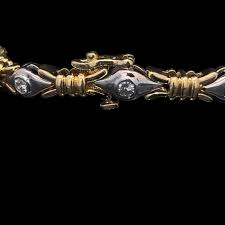 1.10CT Diamond & Two Gold Tone Tennis Bracelet, 18K Gold - Etsy