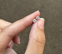 14k White Gold 1/2 Cttw Genuine Lab Grown Round Brilliant Cut Diamond 4 Prong Stud Earrings – Exeter Jewelers