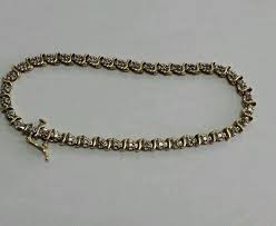 10k Two Toned Tennis Bracelet!! | eBay