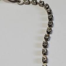 Vintage Silvertone Rhinestone Bracelet Heart Ring | eBay