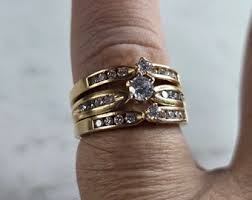 Womens Vintage Estate 14K Gold Diamond Ring Set 7.7g #E5357 - Etsy