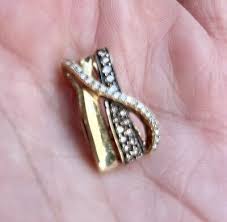 LeVian Chocolate & Vanilla Diamond Crossover Pendant 14k ...