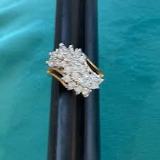 Vintage Gold Tone Multi Cz Clear Stone Ring Size 6 | eBay