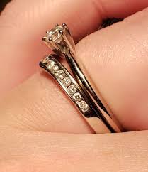 14k White Gold Wedding Band Set for Women size 9 | eBay