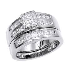 14K Yellow Gold 2 Carat Princess Cut Diamond Engagement ...