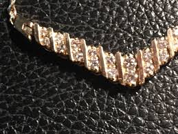 14K 1 ct genuine diamond necklace from a high end jewelry ...
