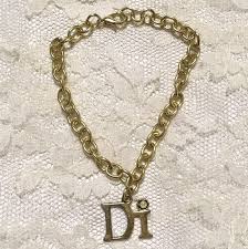 Vintage Diamond International Di Charm Chain Bracelet Gold ...