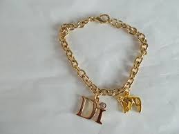 Vintage DI Gold Tone Charm Bracelet - Etsy