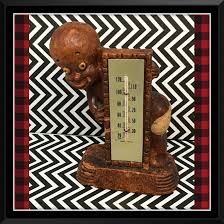 Black Americana Diaper Dan 1949 Figural Thermometer Shelf ...