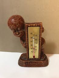Vintage 1949 Multi Prod Inc Thermometer Americana Wood ...
