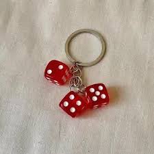 Accessories | Y2k 200s Red Dice Keyring For Keychain | Poshmark