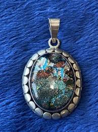 Sterling Silver 925 Decorative Glass Necklace Pendant￼ | eBay