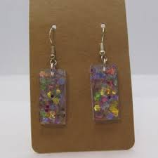 Purple Iridescent Earrings - Etsy UK