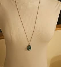Chinese Turquoise Pendant Necklace With 15" Goldtone Chain | eBay