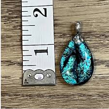 Hand Blown Venetian Murano Glass Drop Pendant | eBay