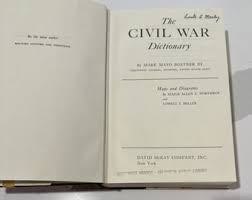 The Civil War Dictionary by Mark Boatner 1962 3rd Printing W ...
