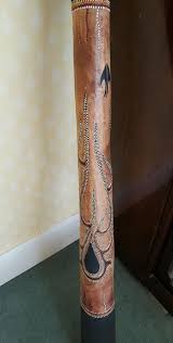 Beautiful Authentic Australian Didgeridoo with Tribal Design 52 inches Long | #1779459563