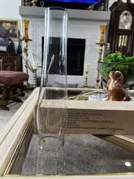 1 Of 2-2 5/8" X 12 1/2" CLEAR GLASS OIL LAMP TWIST LOCK ...