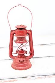 Vintage . Red Tubular Kerosene Lantern Kerosene Lamp - Etsy