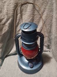 Little Wizard Dietz Lantern Blue With Red Globe NY USA ...