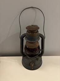 Vintage Dietz Little Wizard Oil Lantern: Red Glass Railroad ...