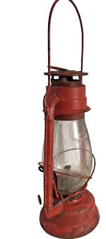 Vintage RED Winged Wheel OIL LAMP No 500 ORIGINAL Kerosene ...