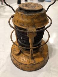 Antique Syracuse NY Dietz Night Watch Lantern Yellow Body ...